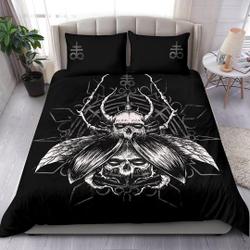 Skull Satanic Fly 3 Piece  Bedding Set Gift For Your Girlfriend Boyfriend Gift For Love Gift For Friend Best Valentine Present Holiday Gift