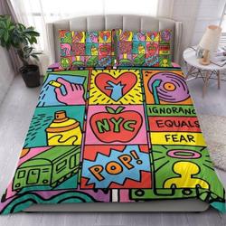 Keith Haring Bedding sets Bedroom DecorGift For Your Girlfriend Boyfriend Gift For Love Gift For Friend Best Valentine Present Holiday Gift