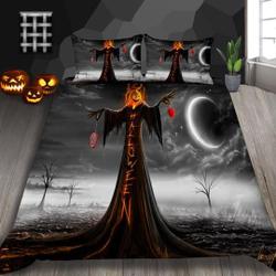 Witchy Pumpkin Halloween Bedding Set Gift For Your Girlfriend Boyfriend Gift For Love Gift For Friend Best Valentine Present Holiday Gift