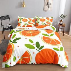 Sliced Fresh Orange Bedding Set Gift For Your Girlfriend Boyfriend Gift For Love Gift For Friend Best Valentine Present Holiday Gift