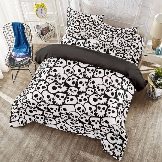 Skulls Bedding Set Gift For Your Girlfriend Boyfriend Gift For Love Gift For Friend Best Valentine Present Holiday Gift