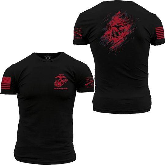 Grunt Style USMC Bound in Blood T-Shirt Meaningful Gift For Family Gift For Boyfriend Valentine Gift