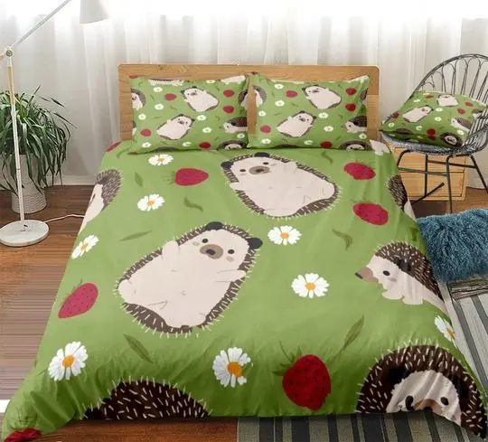 Hedgehog Bedding Set Gift For Your Girlfriend Boyfriend Gift For Love Gift For Friend Best Valentine Present Holiday Gift