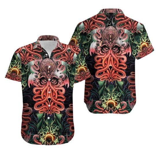 Call of Cthulhu Hawaiian Shirt Gift For Your Girlfriend Boyfriend Gift For Love Gift For Friend Best Valentine Present Holiday Gift