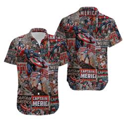 Captain America Aloha Disney Summer Hawaiian Shirt Gift For Your Girlfriend Boyfriend Gift For Love Gift For Friend Best Valentine Present Holiday Gift