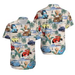 Car Pixar Lightning Mcqueen Hawaiian Shirt Gift For Your Girlfriend Boyfriend Gift For Love Gift For Friend Best Valentine Present Holiday Gift