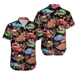 Car Pixar Hawaiian Shirt, Lightning Mcqueen Hawaiian Shirt Gift For Your Girlfriend Boyfriend Gift For Love Gift For Friend Best Valentine Present Holiday Gift