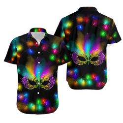 Carnival Lightful Mardi Gras Aloha Hawaiian Shirt Gift For Your Girlfriend Boyfriend Gift For Love Gift For Friend Best Valentine Present Holiday Gift