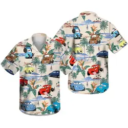 Cars Hawaiian Shirt, Lightning McQueen Doc Hudson Summer Hawaiian Gift For Your Girlfriend Boyfriend Gift For Love Gift For Friend Best Valentine Present Holiday Gift