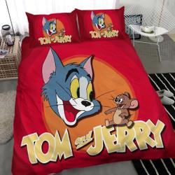 Cartoon Movies Tom And Jerry Bedding SetsGift For Your Girlfriend Boyfriend Gift For Love Gift For Friend Best Valentine Present Holiday Gift