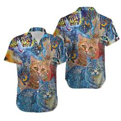 Cat Mosaic Amazing Hawaiian Shirt Gift For Your Girlfriend Boyfriend Gift For Love Gift For Friend Best Valentine Present Holiday Gift