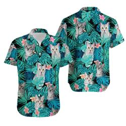 Cat Tropical Hawaiian Shirt, Cat Hawaiian Shirt For Men Women, Aloha Shirt Gift For Your Girlfriend Boyfriend Gift For Love Gift For Friend Best Valentine Present Holiday Gift