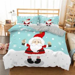 Cute Santa Claus in snow Christmas Bedding setsGift For Your Girlfriend Boyfriend Gift For Love Gift For Friend Best Valentine Present Holiday Gift