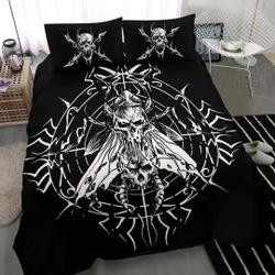 Skull Gothic Evil Fly  Bedding Set Gift For Your Girlfriend Boyfriend Gift For Love Gift For Friend Best Valentine Present Holiday Gift