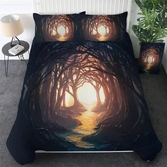 Tree Forest Bedding SetsGift For Your Girlfriend Boyfriend Gift For Love Gift For Friend Best Valentine Present Holiday Gift