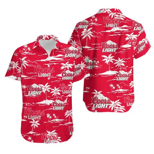 CCOORS Light Beach Pattern Hawaiian Shirt Gift For Your Girlfriend Boyfriend Gift For Love Gift For Friend Best Valentine Present Holiday Gift