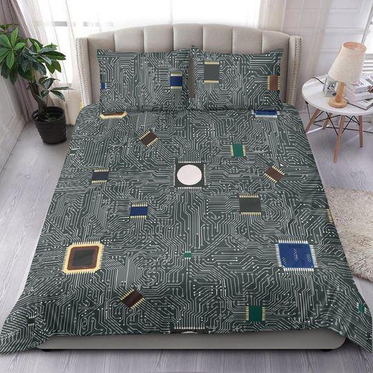 Circuit Duvet Cover, Bedroom Decor BeddingGift For Your Girlfriend Boyfriend Gift For Love Gift For Friend Best Valentine Present Holiday Gift