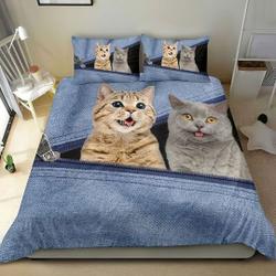 Cat Zipper Christmas Bedding SetsGift For Your Girlfriend Boyfriend Gift For Love Gift For Friend Best Valentine Present Holiday Gift