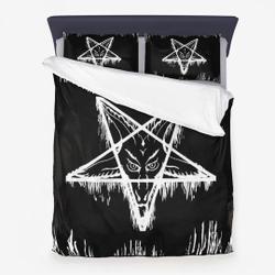 Satanic Room Decor Duvet-Satanic Home Decor Bedding Set Gift For Your Girlfriend Boyfriend Gift For Love Gift For Friend Best Valentine Present Holiday Gift
