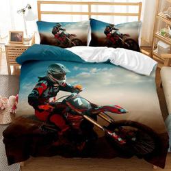 Dirt Bike Motocross Speed Sports Bedding Set Gift For Your Girlfriend Boyfriend Gift For Love Gift For Friend Best Valentine Present Holiday Gift