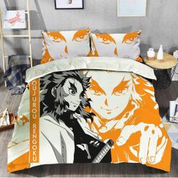 Kyojuro Rengoku Bedding Set Gift For Your Girlfriend Boyfriend Gift For Love Gift For Friend Best Valentine Present Holiday Gift