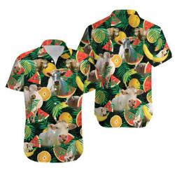 Charolais Cattle Lovers Tropical Fruits Hawaiian Shirt Gift For Your Girlfriend Boyfriend Gift For Love Gift For Friend Best Valentine Present Holiday Gift