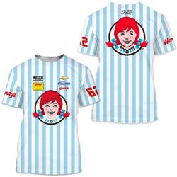 Checkered Flag Noah Gragson 2022 Wendys Sublimated Uniform Pit Crew T-Shirt Meaningful Gift For Family Gift For Boyfriend Valentine Gift