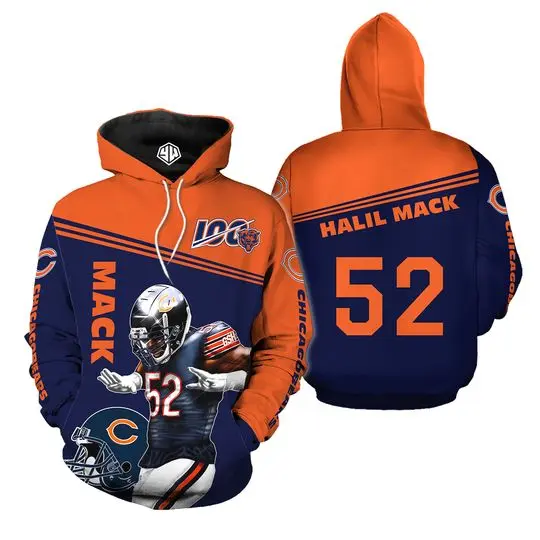 Chicago Bears 3D Hoodie
