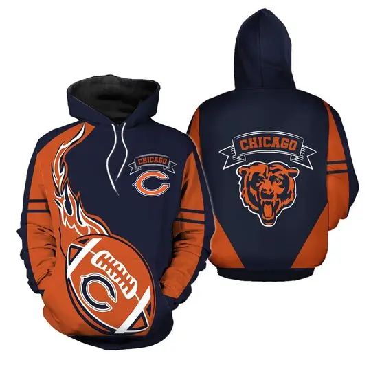 Chicago Bears 3D Hoodie