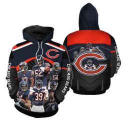 Chicago Bears 3D Hoodie, Chicago football shirt