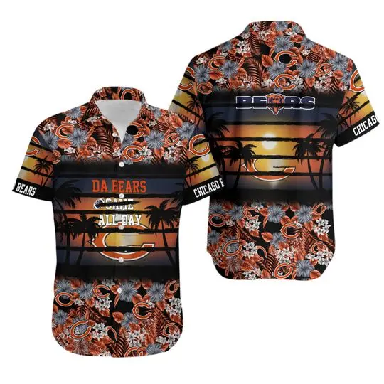Chicago Bears hawaiian Shirt Gift For Your Girlfriend Boyfriend Gift For Love Gift For Friend Best Valentine Present Holiday Gift