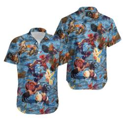 Chicken Rooster Fighting Tropical Summer Beach Hawaiian Shirt Gift For Your Girlfriend Boyfriend Gift For Love Gift For Friend Best Valentine Present Holiday Gift