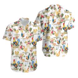 Chicken Rooster Hawaiian Shirt Gift For Your Girlfriend Boyfriend Gift For Love Gift For Friend Best Valentine Present Holiday Gift