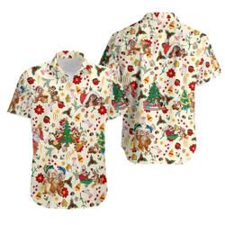 Chip and Dale Christmas Disney Hawaiian Shirt Gift For Your Girlfriend Boyfriend Gift For Love Gift For Friend Best Valentine Present Holiday Gift