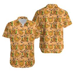 Chip and Dale Halloween Pumpkin Hawaiian Shirt Gift For Your Girlfriend Boyfriend Gift For Love Gift For Friend Best Valentine Present Holiday Gift