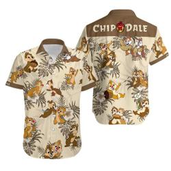 Chip n Dale Tropical Hawaiian Summer Hawaiian Shirt | Chip And Dale Gift For Your Girlfriend Boyfriend Gift For Love Gift For Friend Best Valentine Present Holiday Gift