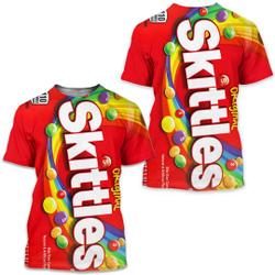 Chocolate Candy Skittle Fruits Halloween 3D Shirt Meaningful Gift For Family Gift For Boyfriend Valentine Gift