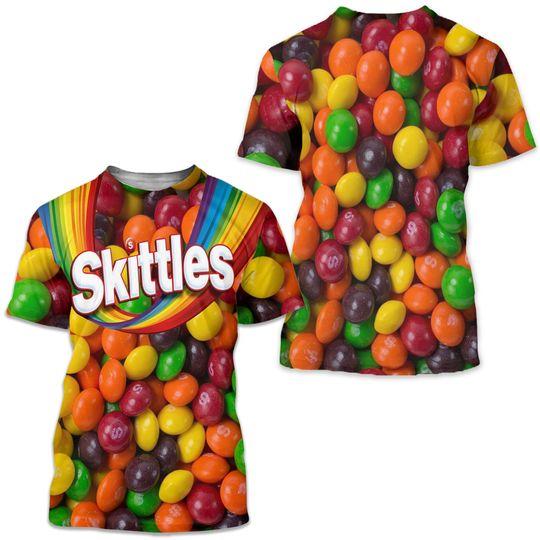 Chocolate Candy Skittle Fruits Halloween 3D Shirt Meaningful Gift For Family Gift For Boyfriend Valentine Gift