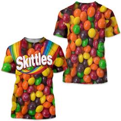 Chocolate Candy Skittle Fruits Halloween 3D Shirt Meaningful Gift For Family Gift For Boyfriend Valentine Gift