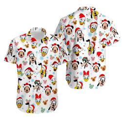 Christmas Gift, Mickey Button Shirt, Mickey And Friends Christmas Gift For Your Girlfriend Boyfriend Gift For Love Gift For Friend Best Valentine Present Holiday Gift