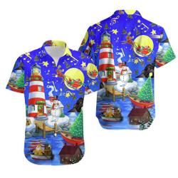 Christmas Lighthouse Hawaiian Shirt Gift For Your Girlfriend Boyfriend Gift For Love Gift For Friend Best Valentine Present Holiday Gift