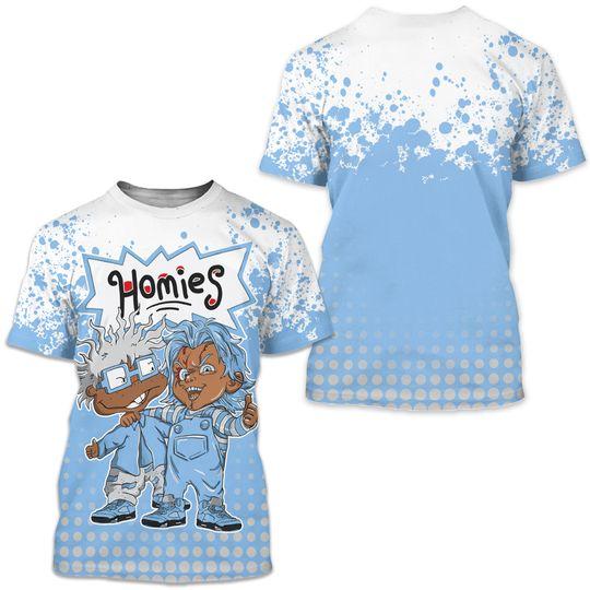 Chucky Chuckie Homie Unisex Sneaker Shirt Match Retro University Blue 5s Tee Meaningful Gift For Family Gift For Boyfriend Valentine Gift