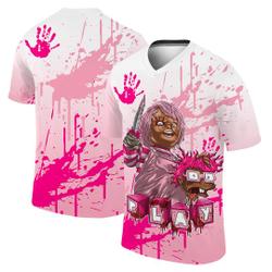 Chucky Chuckie Kills Halloween Low Triple Pink 3D T-Shirt Meaningful Gift For Family Gift For Boyfriend Valentine Gift