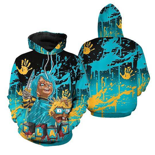 Chucky Chuckie Kills Sneaker Shirt Match 2023 Retro Aqua 5s Hoodie