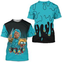 Chucky Kills Sneaker Shirt Match 2023 Retro Aqua 5s Tee, Jordan 5 Meaningful Gift For Family Gift For Boyfriend Valentine Gift