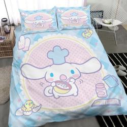 Cinnamoroll Duvet, Kawaii Cartoon Bedding Set Gift For Your Girlfriend Boyfriend Gift For Love Gift For Friend Best Valentine Present Holiday Gift
