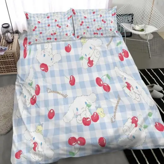 Cinnamoroll Duvet, Kawaii Cartoon Bedding set twin, queenGift For Your Girlfriend Boyfriend Gift For Love Gift For Friend Best Valentine Present Holiday Gift