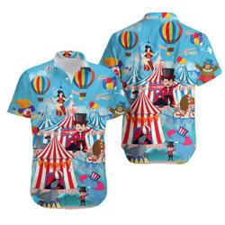 Circus Show Hawaiian Shirt, Kids Birthday Children Party Present Gift For Your Girlfriend Boyfriend Gift For Love Gift For Friend Best Valentine Present Holiday Gift