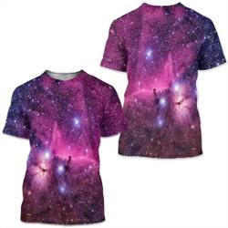 Clearance Deals T-Shirt, 2018 Personality Boys Men 3D Graphic Galaxy Printed Short Tee Tops Meaningful Gift For Family Gift For Boyfriend Valentine Gift