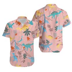 color dinosaur Hawaiian Shirt Gift For Your Girlfriend Boyfriend Gift For Love Gift For Friend Best Valentine Present Holiday Gift